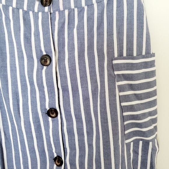 Altar'd State blue & white striped mini-skirt - Picture 3 of 5